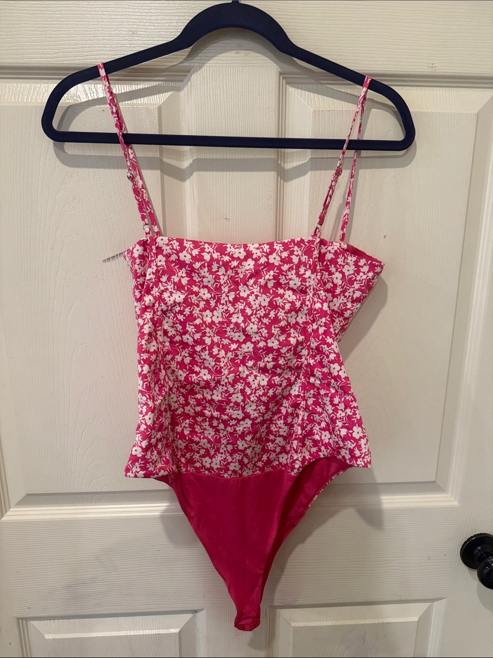 Zara NWT pink floral bustier bodysuit, medium - Picture 6 of 7